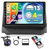 4G 64G for Ford Fiesta 2009-2014 Android Car Stereo with Wireless Carplay Android Auto, Rimoody 9 Inch Touch Screen Car Radio with GPS Navigation Bluetooth FM RDS WiFi EQ Backup Camera