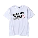 RYSXJLX Cian Ducrot T-Shirt Wanna Fall in Love Casual Fashion Crewneck Short Sleeve Singer Merch (S,White)