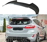 ABS Glossy Black Rear Trunk Spoiler Tail Wing Lip for Ford Fiesta ST MK8 2018 2019 2020, Boot Lid Spoiler Wing Tail Bumper Tailgate Lip Body Kits Windshield Auto Mods Accessories(Black)