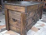 Decocraft Wooden Blanket Box Coffee Table Trunk Vintage Chest Wooden Ottoman (JUL5