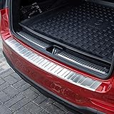 Underground Parts Matt Silver Brushed Stainless Steel Metal Rear Bumper Protector Guard Trim for Mercedes GLC 2015-2021