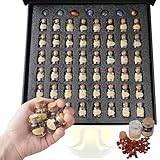 BeauFairy 55 PCS Healing Crystals Gemstone Bottles, Mini Crystals Stone Chip, Tumbled Reiki Wishing Bottles, Natural Quartz Gravel Wicca Stones, Reiki Chakra Balancing Meditation DIY Home Décor