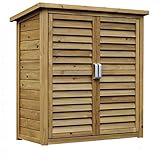 HYGRAD® Outdoor Garden Shed Tools Storage Wooden Cupboard Weatherproof Utility Storage Lawn Mower Cabinet UK (Large)