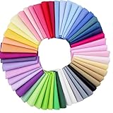 50 Pcs Cotton Fabric Squares for Sewing, 10x10cm Precut Quilting & Patchwork Bundle, Coloured Mixed Squares Bundle for Artcraft Sewing Fabric Cotton Patchwork