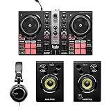 Hercules DJLearning Kit MK2 – Complete DJ Bundle with DJControl Inpulse 200 MK2, DJMonitor 32 Studio Monitors, and HDP DJ45 Headphones