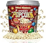 MacCorns Sweet Popcorn Christmas Sharing Bucket | 10ltr Mega Bucket | Sweet Popcorn Ideal For Families, Parties, Events & Movie Nights |Allergen Free!