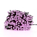 The Christmas Workshop 75070 200 Pink LED Chaser Christmas Lights / Indoor or Outdoor Fairy Lights / 13.9 Metres / 8 Light Modes / Great For Christmas, Weddings & Gardens