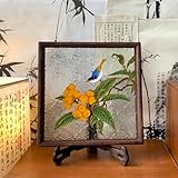 Magicaldiy DIY Filigree Cloisonne Enamel Painting Kit, Vintage Bird Painting Loquat Tea Tray Snack Tray, Filigree Enamel Art Painting Crafts Kit DIY Crafts Supplies for Adult