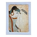 Minoan Woman in Ritual – Cycladic - Minoan Art from Akrotiri Fresco 1600 bC