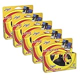 Novocolor – Disposable Cameras with Flash (27 Exposures with Flash) Pack of 5