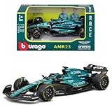 Bburago Formula 1 F1 Asto Martin AMR 23 Lance Stroll (2023) - 1:43 Scale - In credibly Detailed Die-Cast Replica Collectible Race Car, Blue