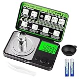 Wigearss 0.001g/50g Digital Milligram Scale, Mini Gram Scale,Pocket Micro Scale for Jewelry,Powders,Medicine,food, High Precision Mg Sc-ale with Tweezer,Cal Weight, Battery,Measuring Cup-50g MAX