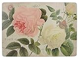 Creative Tops Set of 6 Rose Garden Premium Cork-backed Mats Placemats, Wood, Red, Medium