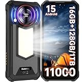 OUKITEL WP53S Rugged Smartphone – Android 15, 11000mAh Rugged Phone,16GB RAM+128GB ROM/1TB Mobile Phones, 6.52" HD+ Display, Waterproof Phone, Camping Light, 13MP+5MP Camera, NFC/OTG/GPS,2025
