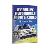 JONZA Vintage Rally Racing WRC Poster for Opel Ascona 400 Sport Car Decorative Painting Canvas Wall And Art Picture Family Bedroom 12x18inch(30x45cm)