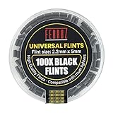 FERROZ Lighter Flints - Universal Lighter Flint (Black, 100)