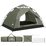 Camping Tent, 1-2 Person Man Instant Pop Up Tent,Windproof Dome Large Lightweight 4 Seasons Tent,with Removable Outer Tarpaulin & Carry Bag,Easy Set-Up
