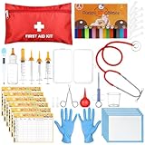 Kklolai 70 Pcs Full Whelping Kit for Puppy Kitten Including Digital Thermometer Puppy Feeding Tube Cord Clamps Whelping Collars Scissors Record Charts Storage Bag and More (L)