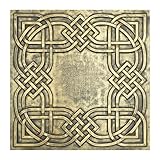 Vintage tin Ceiling Tiles, Interior PVC Wall Panels, for Cafe Club PL61 10tiles/lot (Ancient Gold)