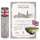 happylandgifts® Real Piece of Land - ENGLAND [UK] | Unique Gift for Family and Friends | Personalized English Land Owner's Certificate |British Gifts |London