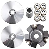 Hoypeyfiy Racing Variator Kit Motorcycle Complete Assembly Replacement for GY6 125cc 150cc 157QMJ Chinese Scooter Performance Racing Front Clutch Variator