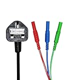 13A MAINS TEST CORD LEAD - SUITABLE FOR ALL FLUKE 1651, 1652, 1653, 1654, 1662, 1663 & 1664FC MULTIFUNCTION TESTER - RED, BLUE & GREEN