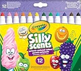 CRAYOLA Silly Scents Broadline Washable Markers - Assorted Colours (Pack of 12) | Unique Sweet Scents & Colours! | Ideal for Kids Aged 3+