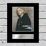 Iconic Pics Eminem Signed Mounted Photo Display, Plaque, Wall Art Photograph, Living Room Decor
