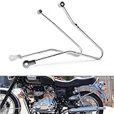 Motorcycle Side Pannier Racks Iron Travel Luggage Rack, Sturdy Carrier Rack Rear Racks Compatible with Triumph Bonneville T100 T120 T900(Chrome)