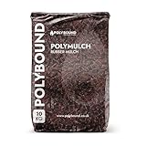 POLYBOUND 10KG Rubber Mulch Chippings (Red) | Child & Pet Safe Garden Mulch for Play Area, Landscaping | Safe Alternative to Wood, Slate, Bark Chippings for Garden | Weatherproof, Weed Control