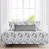 Laura Ashley | Daybed Set-Lightweight & Cozy, Reversible, All Season Bedding with Matching Shams and Pillow Cover, Cotton, Black, Twin