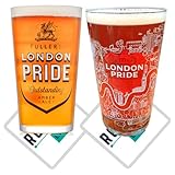 2 x Roxley Fullers London Pride X2 Mix Glasses Lager Beer Glass