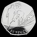 Olympics 2012 Triathlon 50p coins (Dated 2011) - Lightly Circulated in a Heptagon acrylic capsule Holder, 27mm