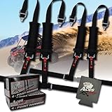 AAAA Aces Racing (Pair) 4 Point Black Harness 2 Inch Padding With can holder