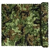 Camo Netting, Bulk Roll Camouflage Netting Woodland 5 x 6.56 ft, Military Hunting Mesh Free Cutting for Hunting Blind Sunshade Shooting Theme Party Decoration