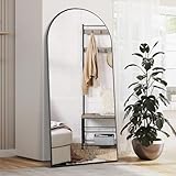 NEUWEABY Arched Floor Mirror 165x60 cm Arch Full Length Mirror with Stand Large Wall Full Body Standing Hanging or Leaning Against Wall for Bedroom Entry, Living Room