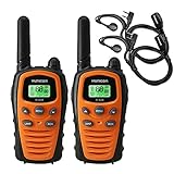Walkie Talkies for Adults Long Range Two Way Radios with Earpieces - PMR Walky Talky VOX Hand Free 5km with Flashlight LCD Backit
