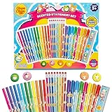 Abeec Chupa Chups Scented Stationery Set | Scented Pens, Gel Pens, Pencils & More | Back To School Set | School Supplies For Girls