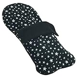 Fleece Footmuff Compatible with Maclaren Techno XT - Black Star