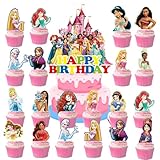 31pcs Princess Cake Toppers For Girls Princess Birthday Cake Decorations Birthday Party Supplies Decorations