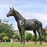Black Country Metal Works Cast Aluminium 'Dakota' Brushed Gold Horse Sculpture