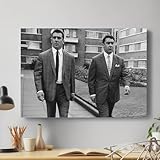 The Kray Twins London Gangsters Canvas Wall Art Picture Print Gift For Modern Family Home Office Hotel Decoration (XS: 31cm X 20cm)