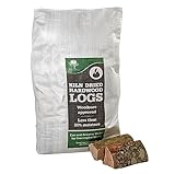 Kiln Dried Hardwood Logs - Jumbo 60 Litre Sack (approx 18kg) Perfect for Log Burners, Wood Stoves Open fires, Fire Pits and Pizza Ovens - Woodsure Approved (1 x 60L Sack)