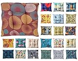 Tropik Home Colourful Seat Pads, Garden Kitchen Chair Cushion Tie On Many Colours (Retro)