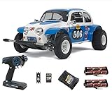 Tamiya RC Buggy Sand Scorcher Off Road 1:10 Premium Wheel Radio Bundle for Kids & Adults
