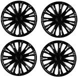 UKB4C 4x Wheel Trims Hub Caps 15" Covers fits Renault Clio Megane Twingo Black