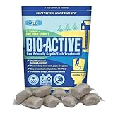 Walex Bio-Active Home Septic Tank Treatment - Strong Digestive Power with Beneficial Bacteria & Enzymes for Liquefying Solids & Breaking Down Waste, Odor Neutralizer -1 Year Supply, 12 Packets