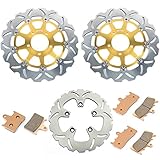TARAZON Motorcycle Front Rear Brake Disc Discs Pads for SUZUKI GSXR600 GSXR 600 1997 1998 1999 2000 2001 2002 2003,GSXR750 GSXR 750 2000 2001 2002 2003 Disk Rotor
