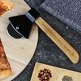 Personalised Pizza Cutter Axe with Any Text, Wooden Pizza Wheel Slicer Tool, Pizza Lover Gifts, Birthday, Father's Day
