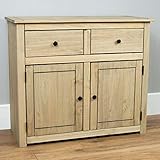 Vida Designs Panama Sideboard 2 Door 2 Drawer Solid Pine Living Room Home Furniture